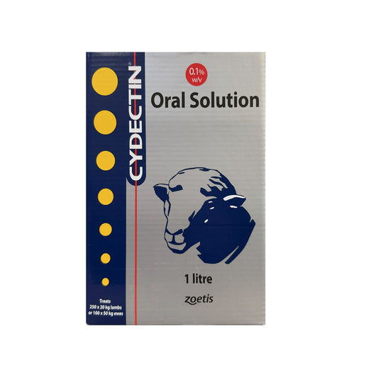Cydectin 0.1% Moxidectin Oral Drench for Sheep – 1L, 2.5L & 5L