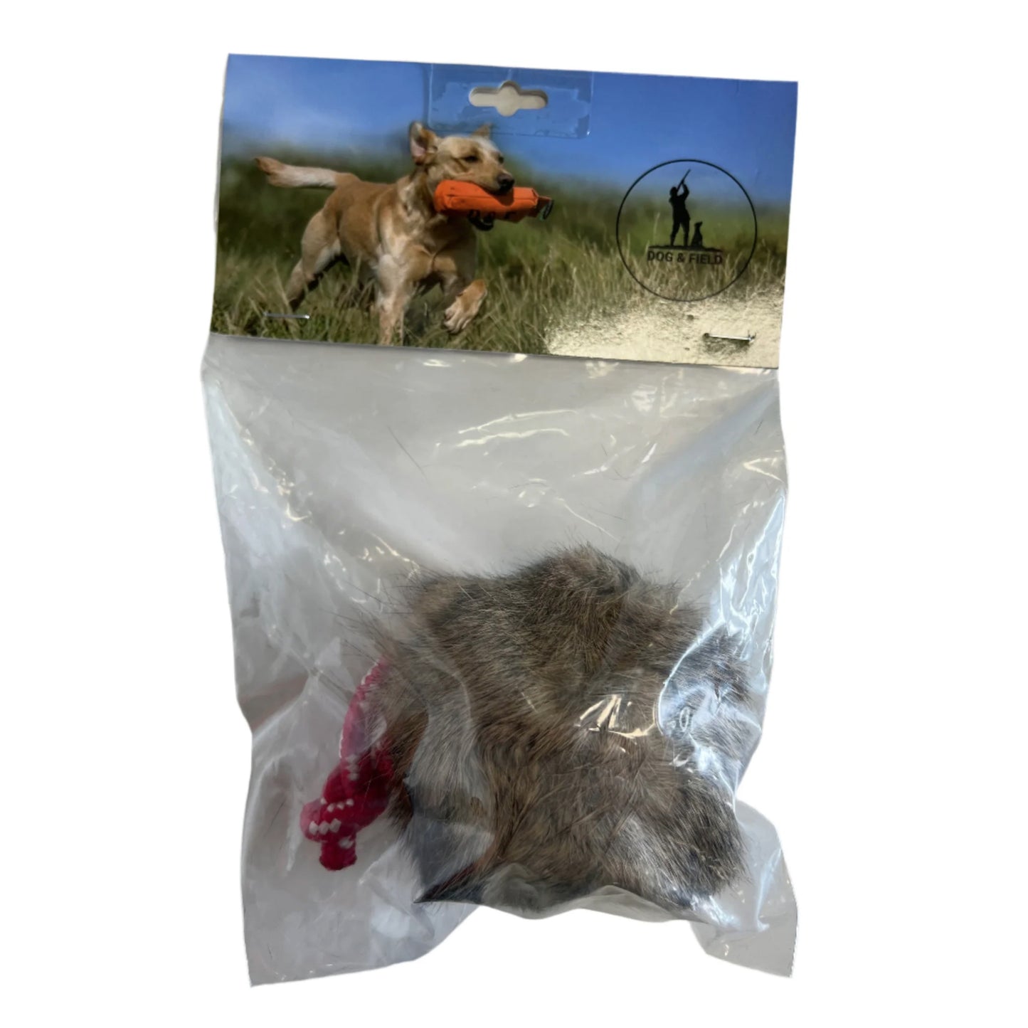 Dog & Field Rabbit Fur Long Throw Dummy Ball