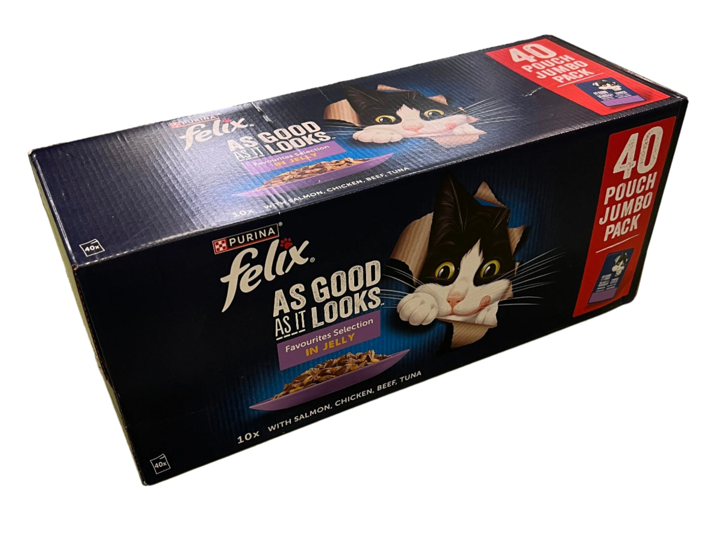 Felix Cat Food Favourites Selection In Jelly Jumbo Pack 40 Pouches