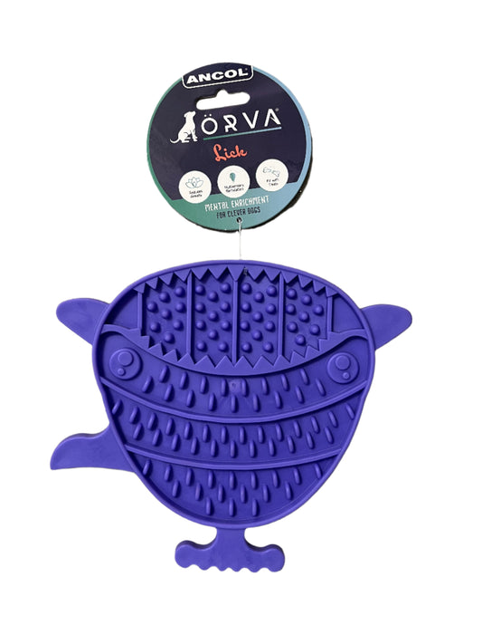 Ancol Orva Blue Fish Lick Mat For Kitten Or Puppies