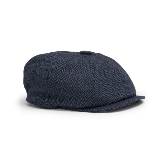 Hoggs Herringbone Tweed Baker Boy Cap
