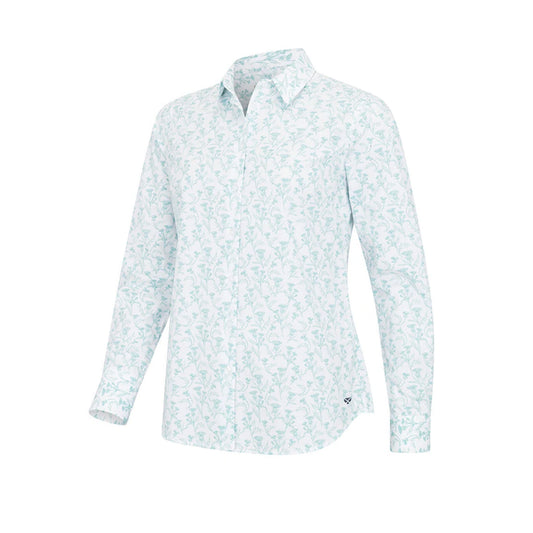 Hoggs of Fife Ladies Thistle Print Shirt Cotton Stretch