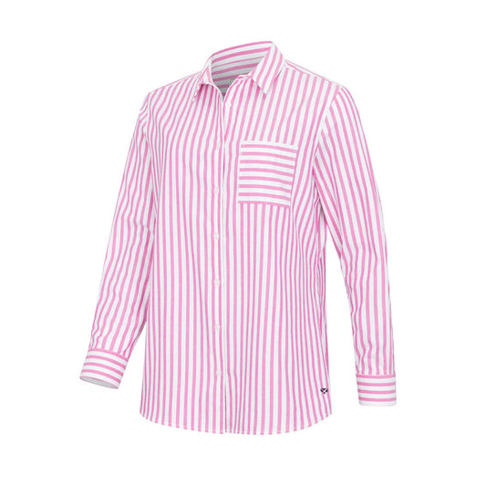 Hoggs of Fife Sophia Oversized Stripe Shirt Ladies Cotton Twill