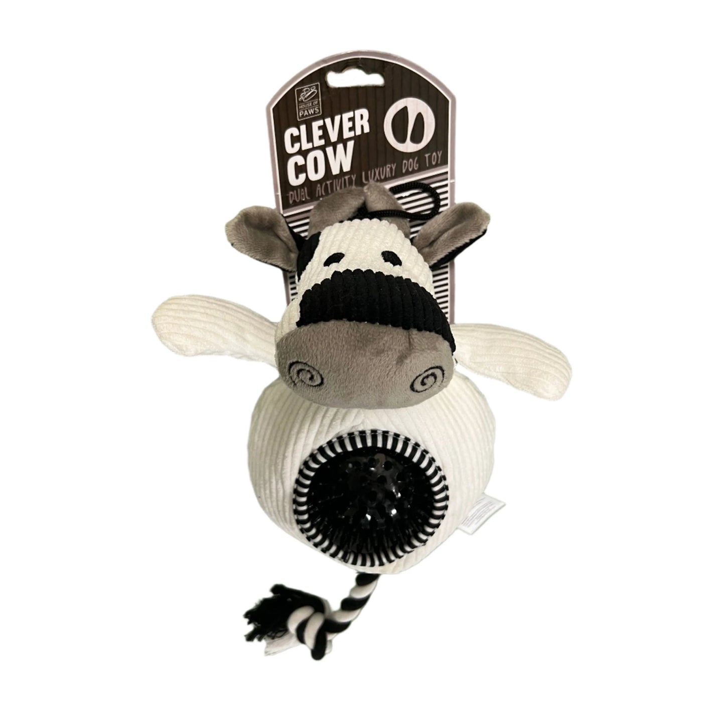 House of Paws Clever Cow Dual Activity Dog Toy