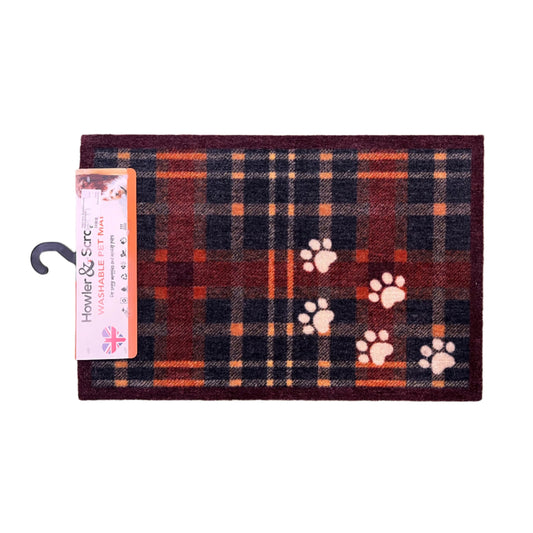 Howler & Scratch Plaid Paws 50x75cm Doormat