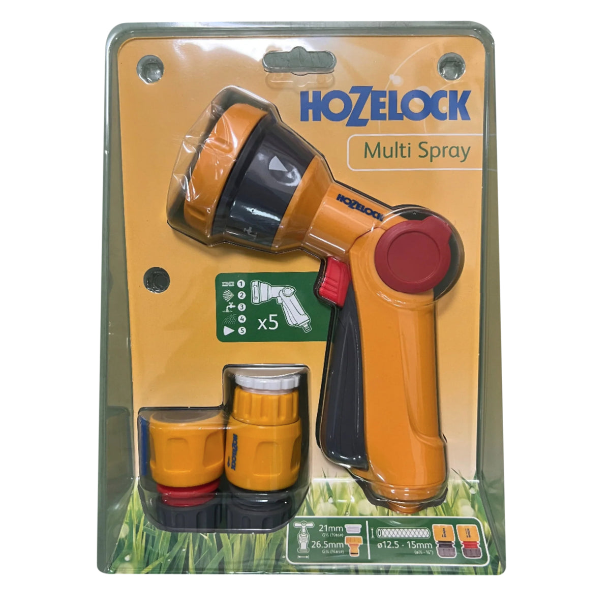 Hozelock Multi Spray Hose Pipe Gun & tap Connector Kit