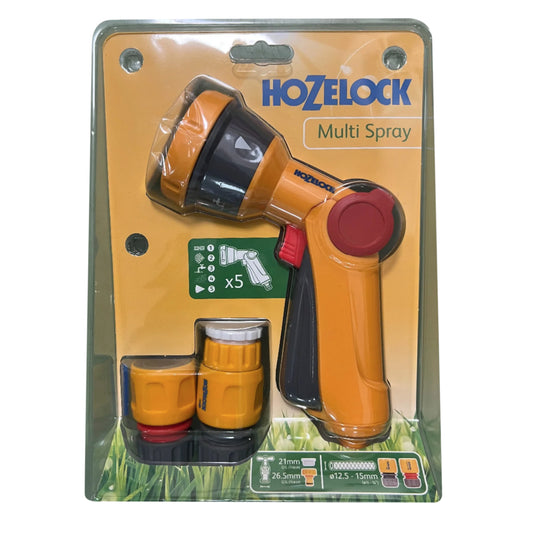 Hozelock Multi Spray Hose Pipe Gun & tap Connector Kit