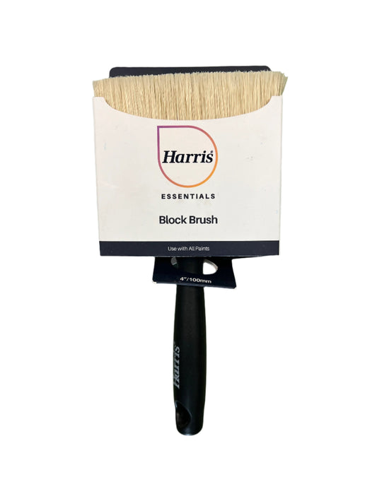 Harris Essentials 4" Block Paint Brush Suitable For Exterior Work