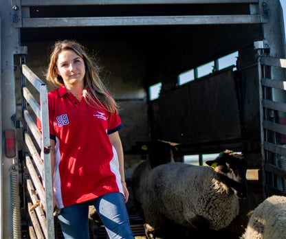 Horner Longhorn Shearing Hereford Red Polo Shirt