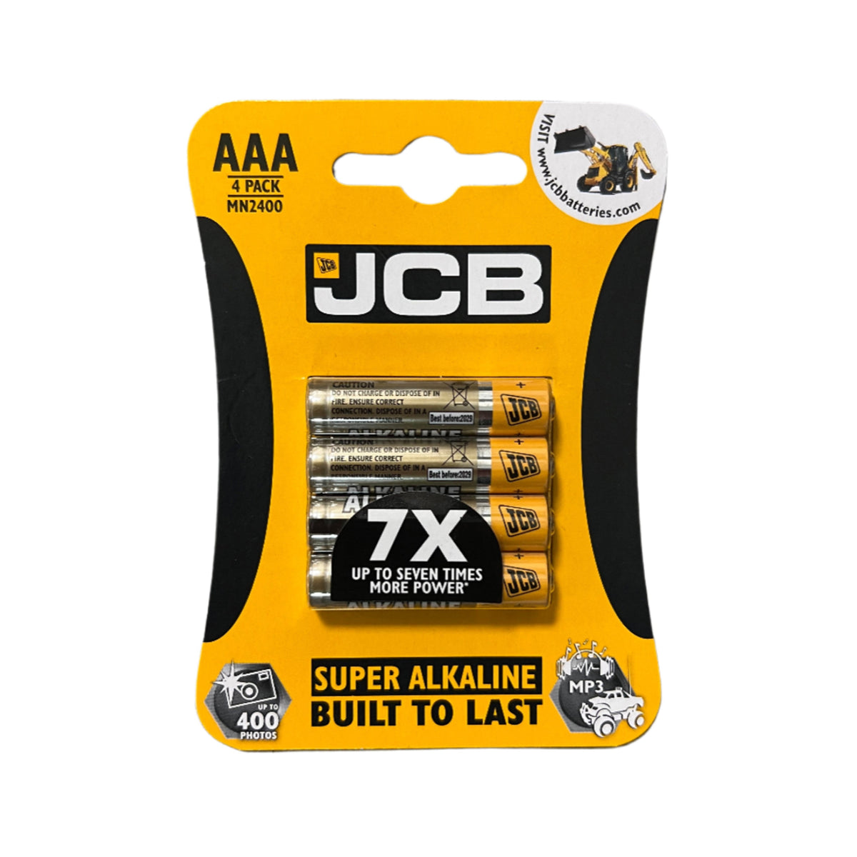 JCB Super Alkaline AAA MN2400 Battery 4 Pack