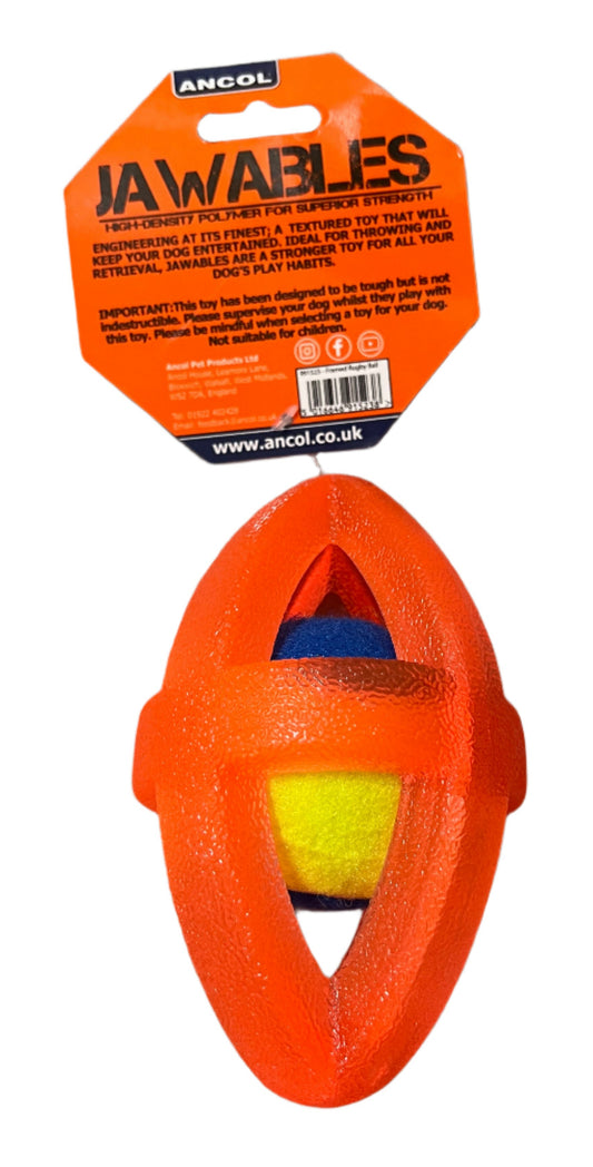 Ancol Jawables Strong Caged Dog Ball Toy