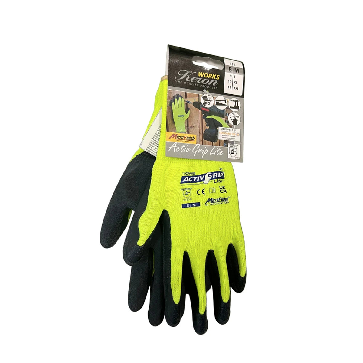 Keron Works Activ Grip Lite Work Gloves Various Sizes