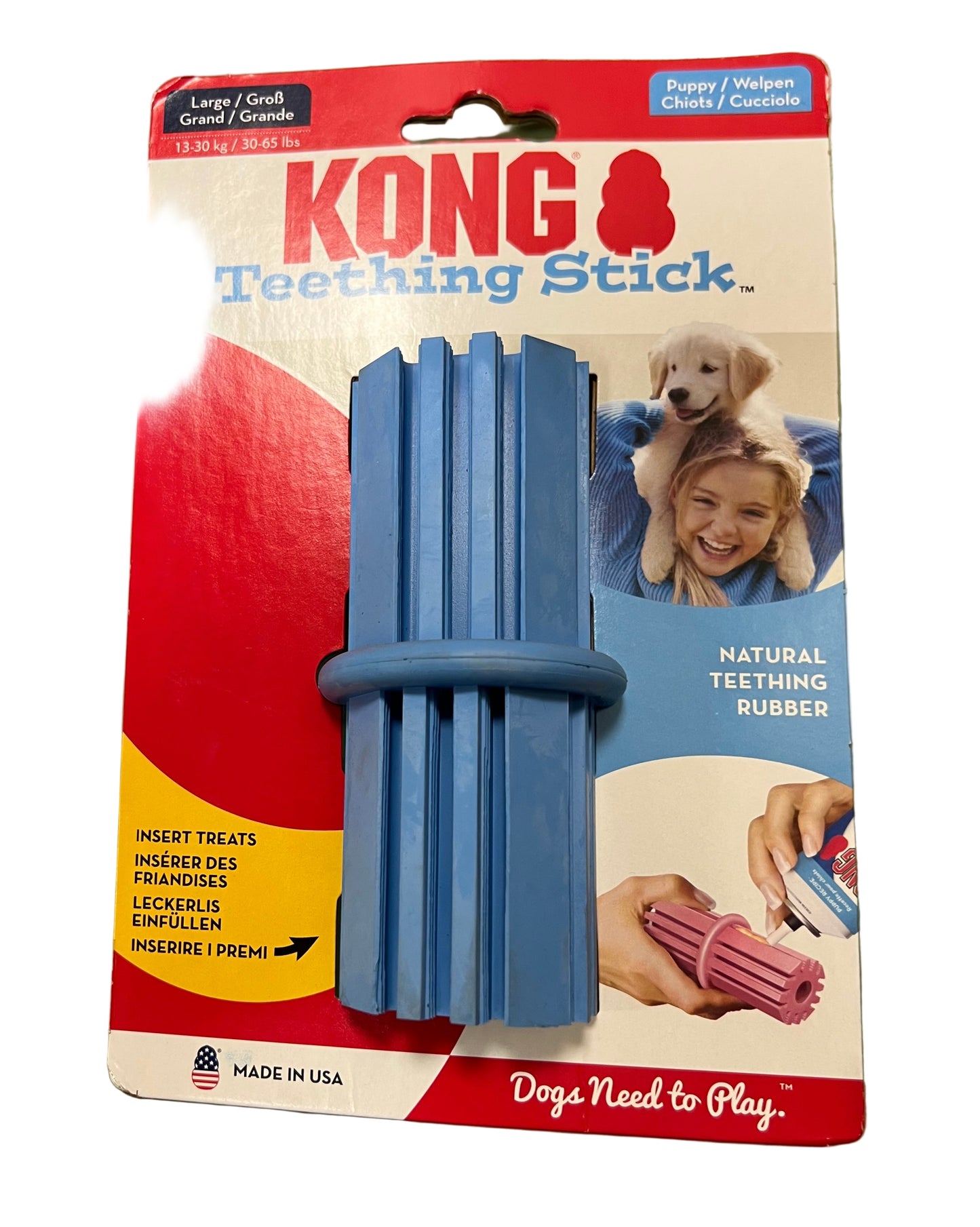 Kong Large Blue Puppy Teething Sick