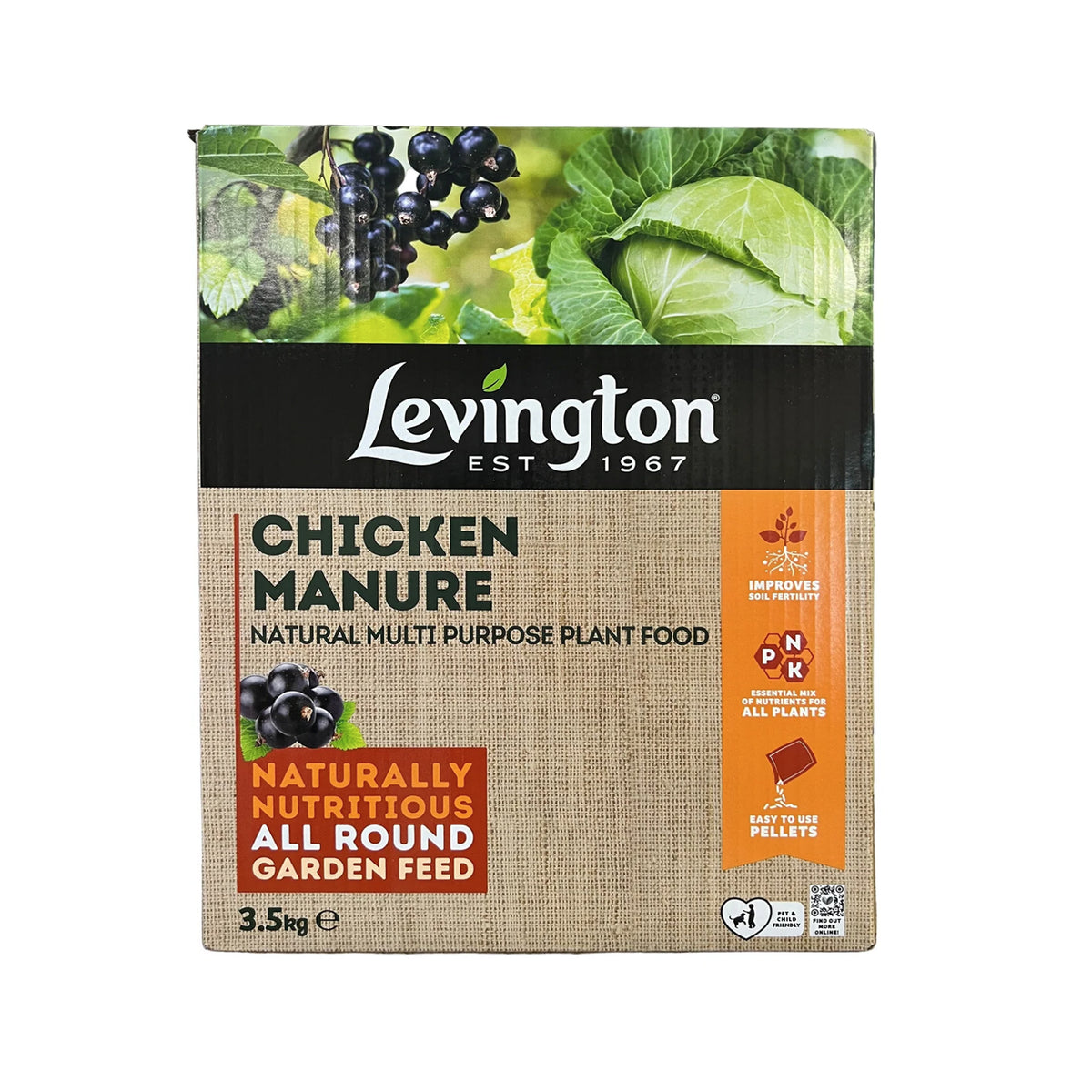 Levington Chicken Manure Natural Multi Purpose Plant Food 3.5kg
