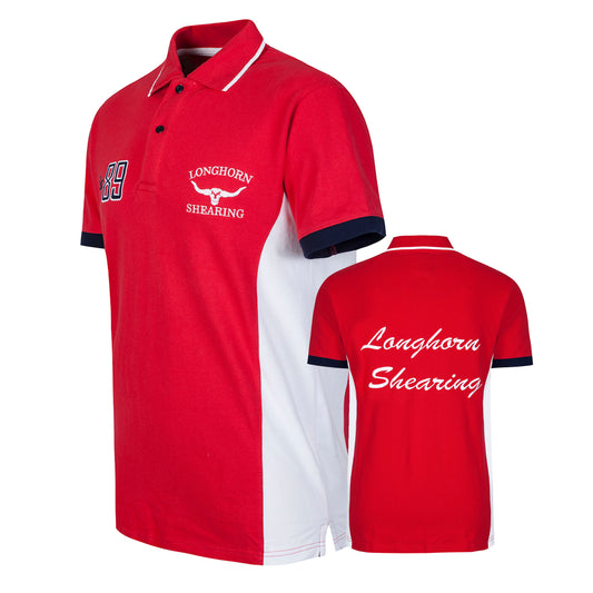 Horner Longhorn Shearing Hereford Red Polo Shirt