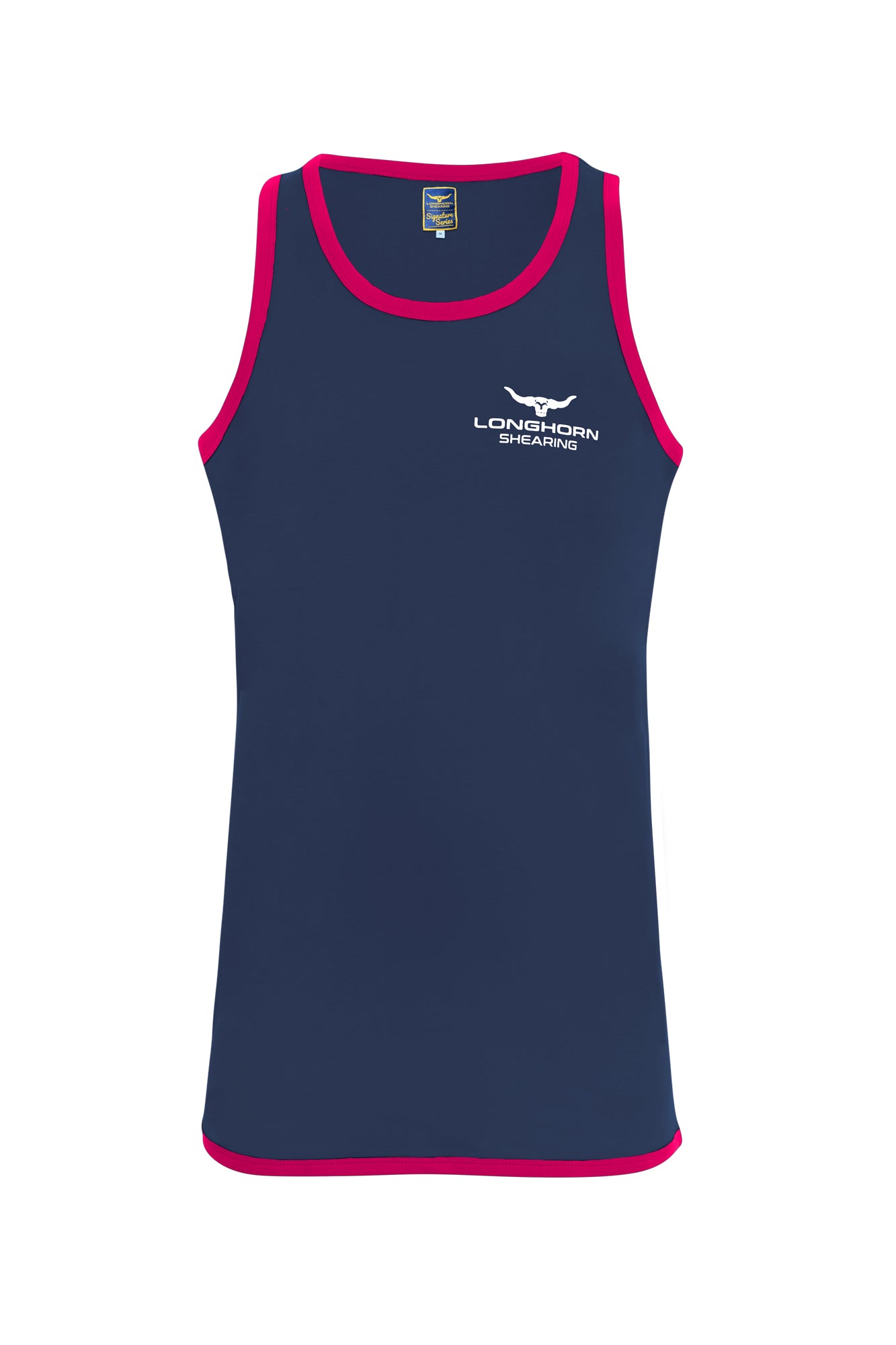 Horner Shearing Singlet Hampshire Navy/Pink