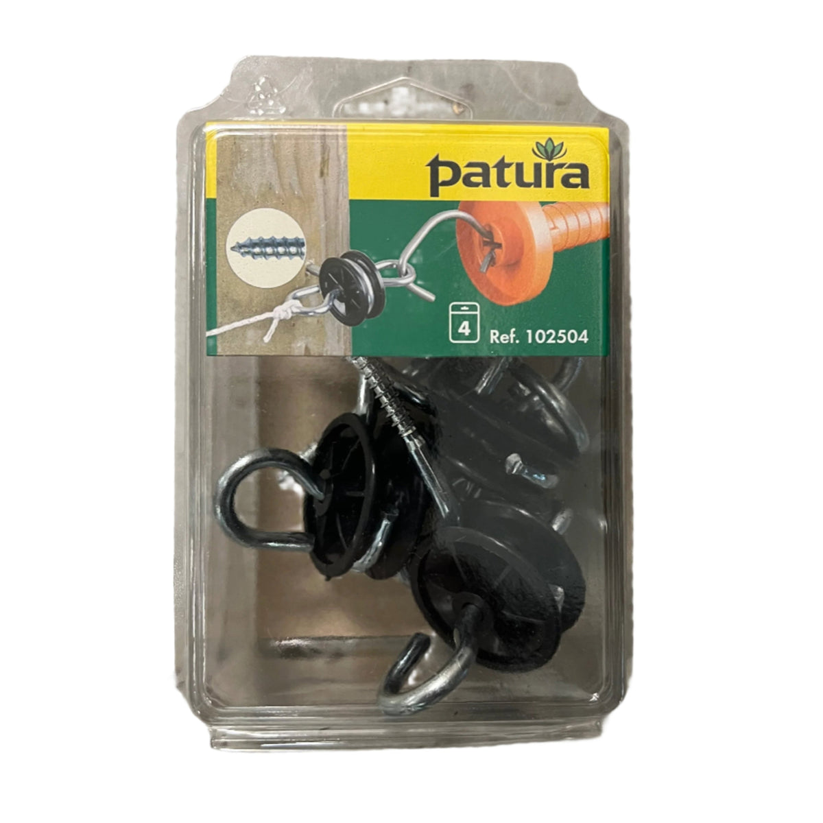 Patura Electric Fencing Gate Hand Insulator Standard Wood Thread Qty 4
