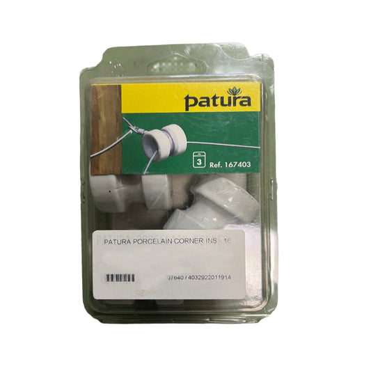 Patura Porcelain Corner Insulators 3 Pack