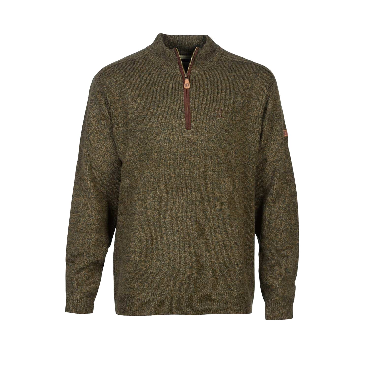 Percussion 1/4 Zip Jumper Khaki