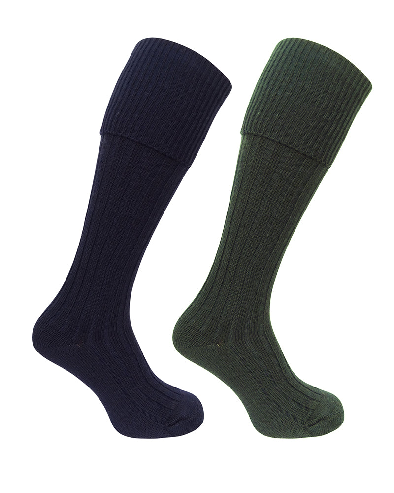 Hoggs Plain Turnover Top Stockings (Twin Pack)