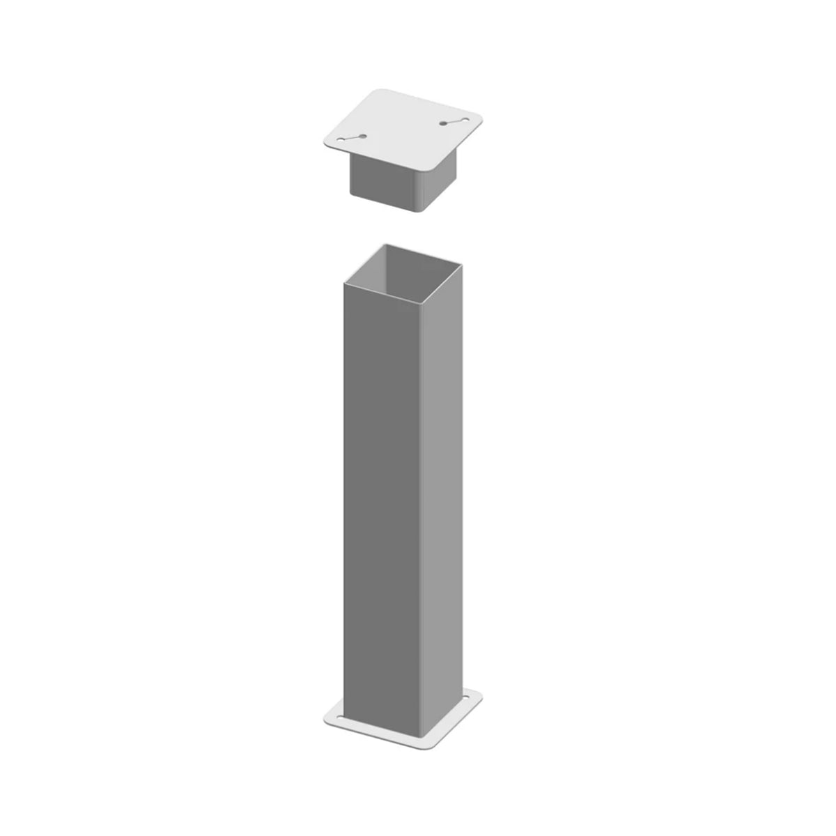 Square Steel Ground Socket with Lid