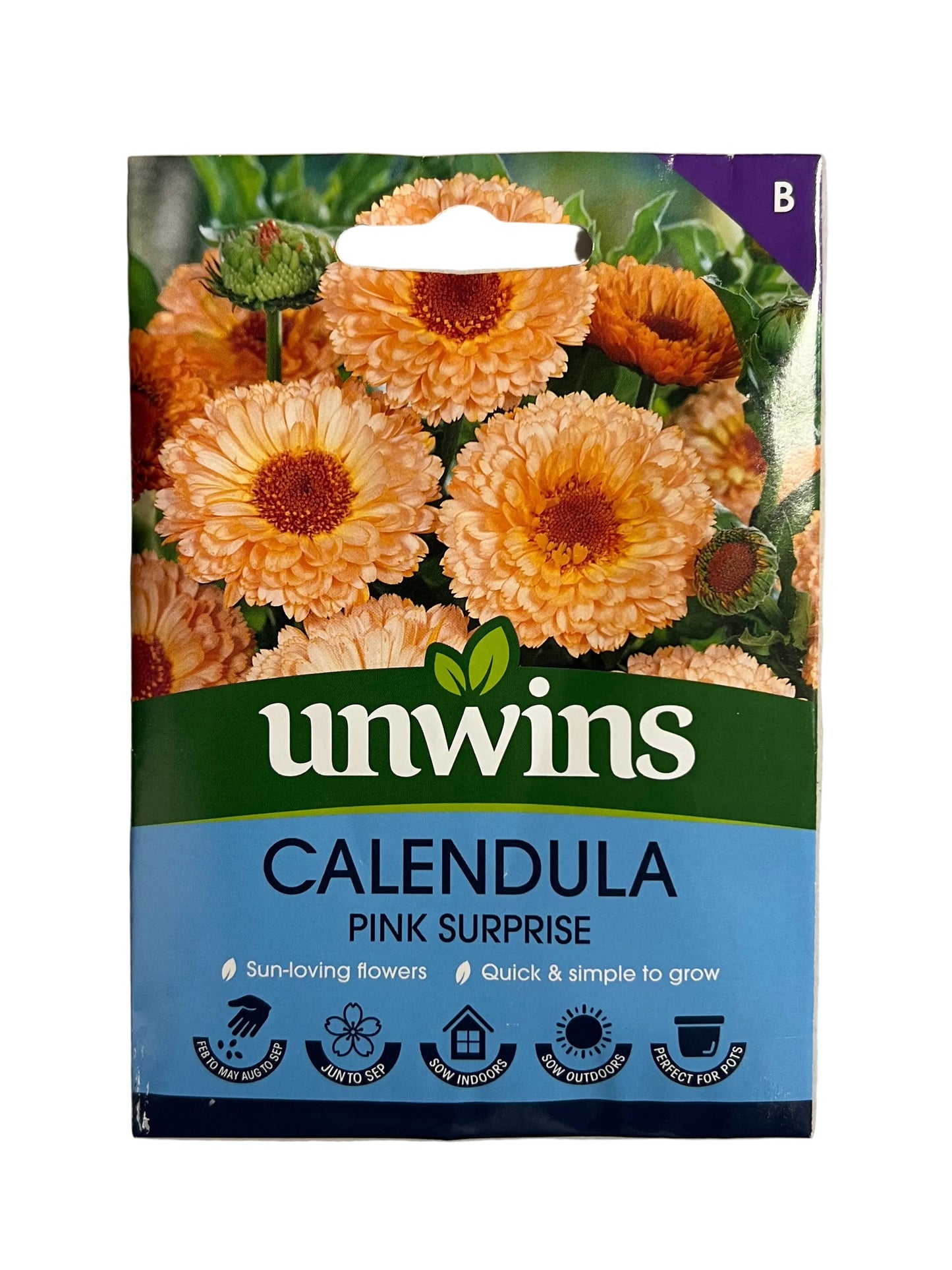 Unwins Calendula Pink Surprise – Flower Seeds