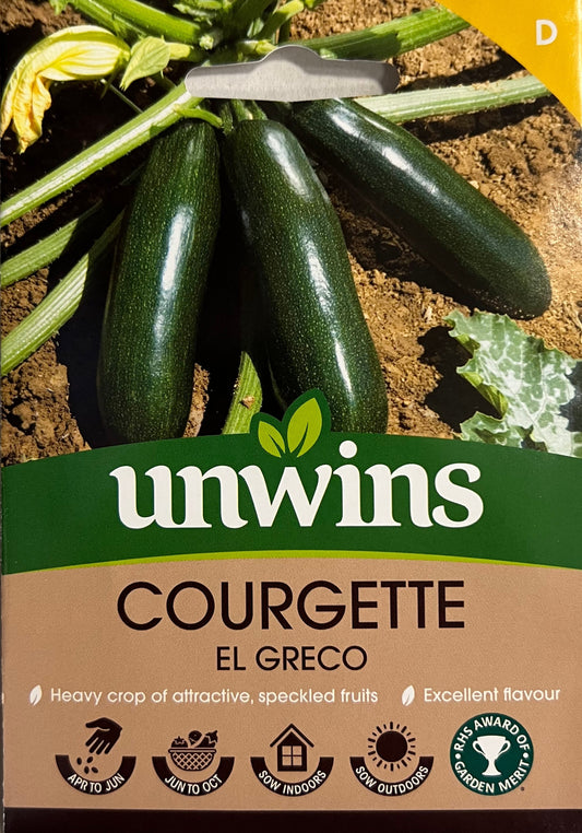 Unwins Courgette El Greco – Vegetable Seeds