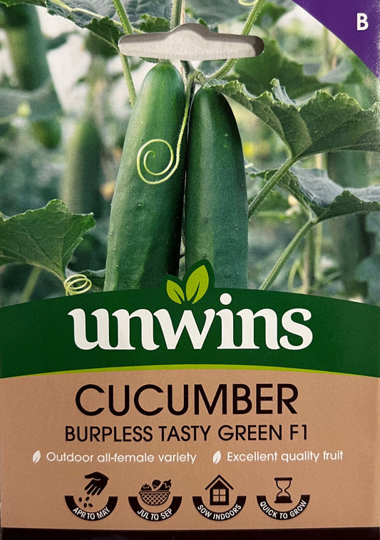 Unwins Cucumber Burpless Tasty Green F1 – Vegetable Seeds