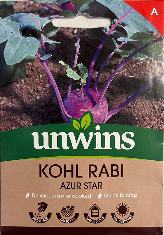Unwins Kohl Rabi Azur Star – Vegetable Seeds