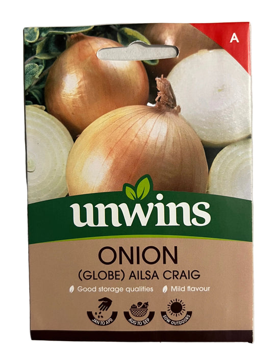 Unwins Onion (Globe) Ailsa Craig – Vegetable Seeds