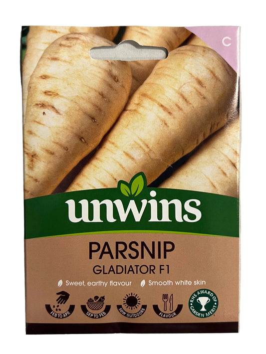 Unwins Parsnip Gladiator F1 – Vegetable Seeds