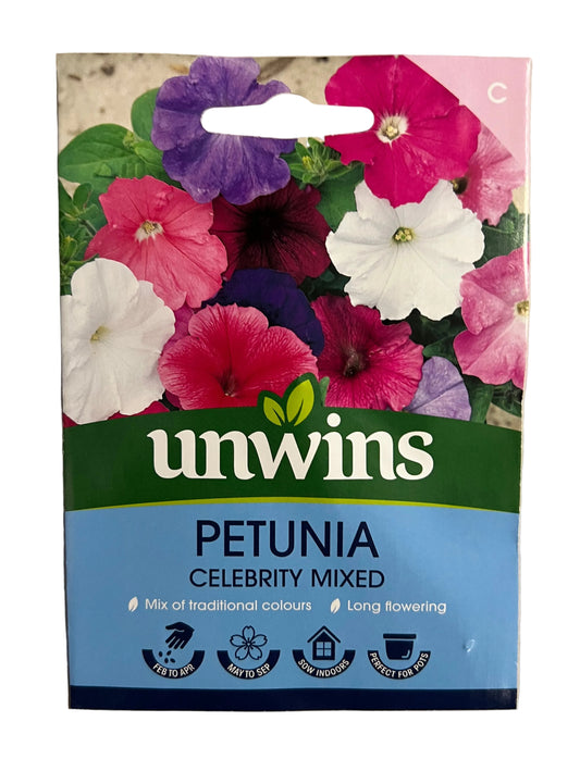 Unwins Petunia Celebrity Mixed – Flower Seeds
