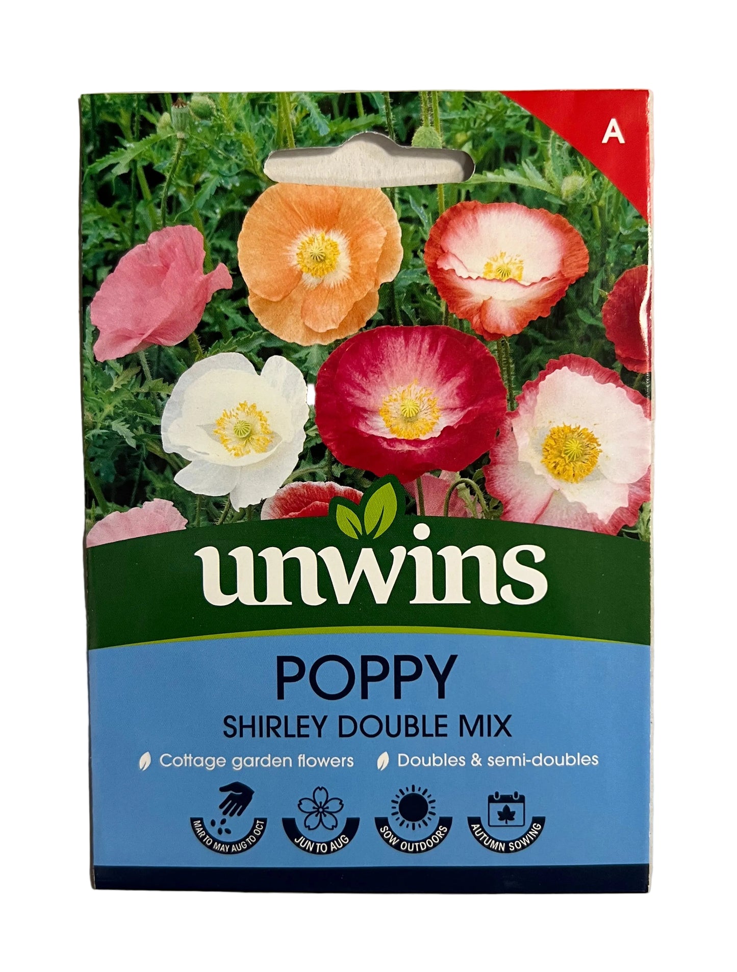 Unwins Poppy Shirley Double Mix – Flower Seeds
