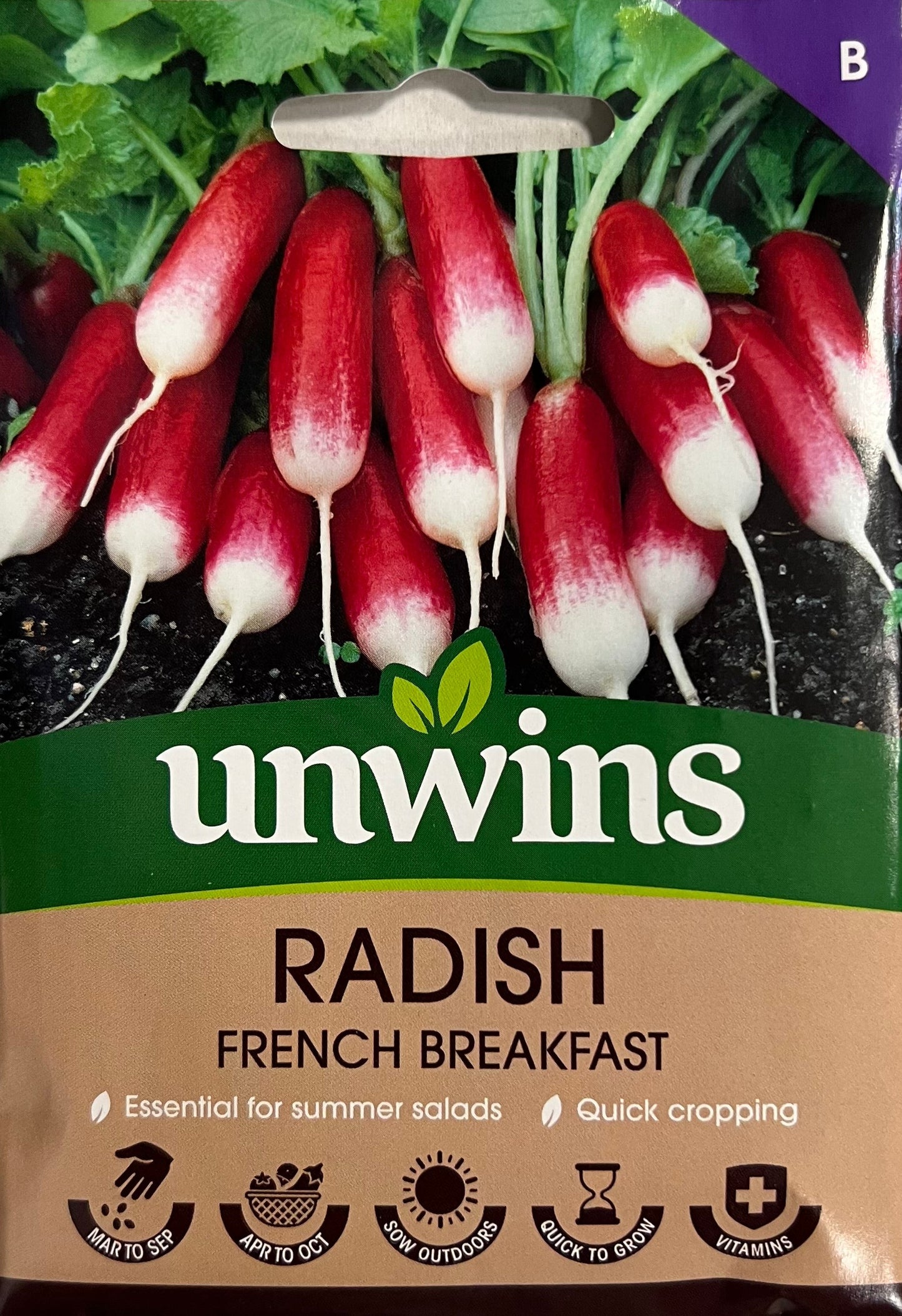 Unwins Radish French Breakfast – Vegetable Seeds