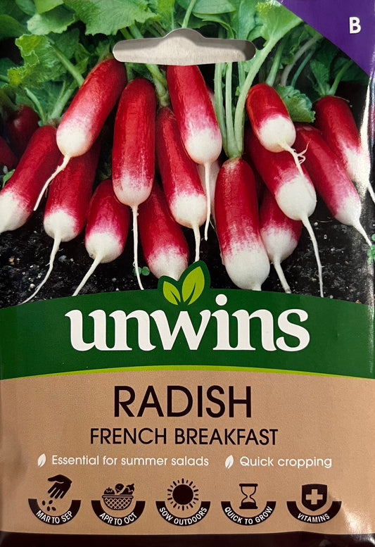 Unwins Radish French Breakfast – Vegetable Seeds