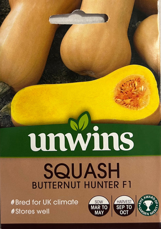 Unwins Squash Butternut Hunter F1 – Vegetable Seeds