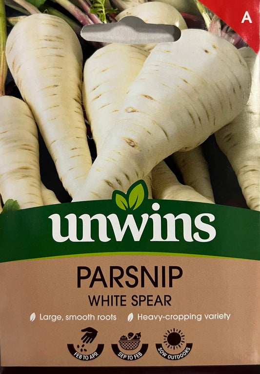 Unwins Parsnip White Spear – Vegetable Seeds