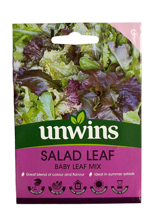 Unwins Salad Leaf Baby Leaf Mix – Vegetable Seeds