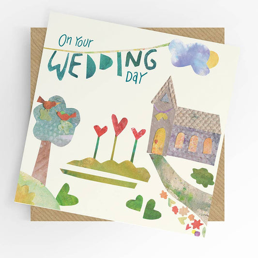On your Wedding Day card, Church scene