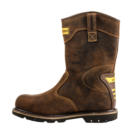 Buckler Buckbootz Welted Rigger Safety Boots Brown Crazy Horse