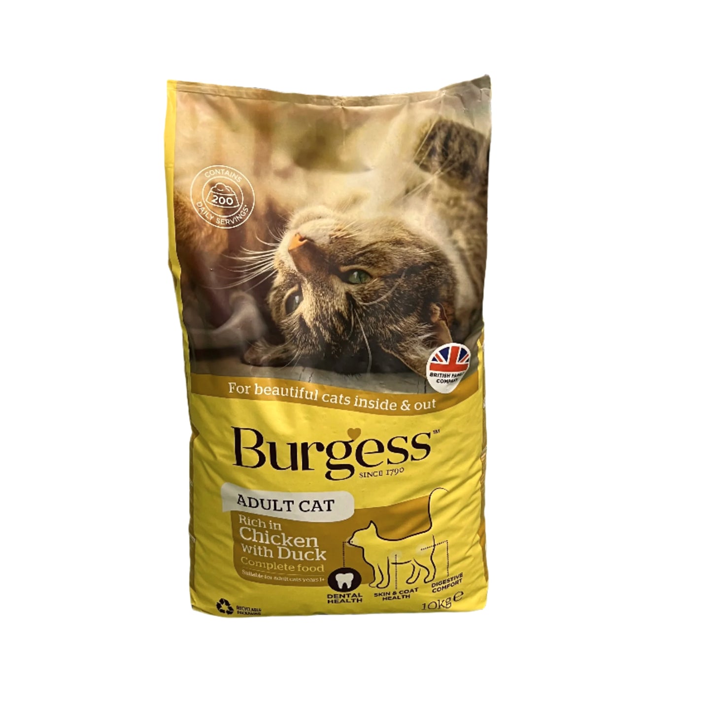 Burgess Adult Cat Chicken & Duck Cat Food 10kg