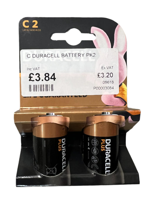 Duracell Plus C2 LR14 Battery 2 Pack