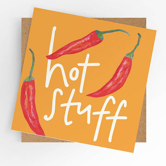 Funny Anniversary card, Valentines card -hot stuff