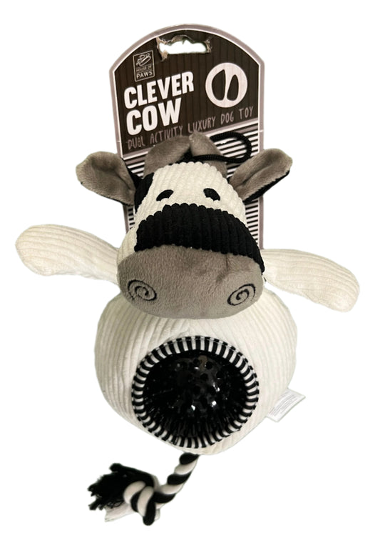 Clever Cow Duel Activity Luxury Dog Toy