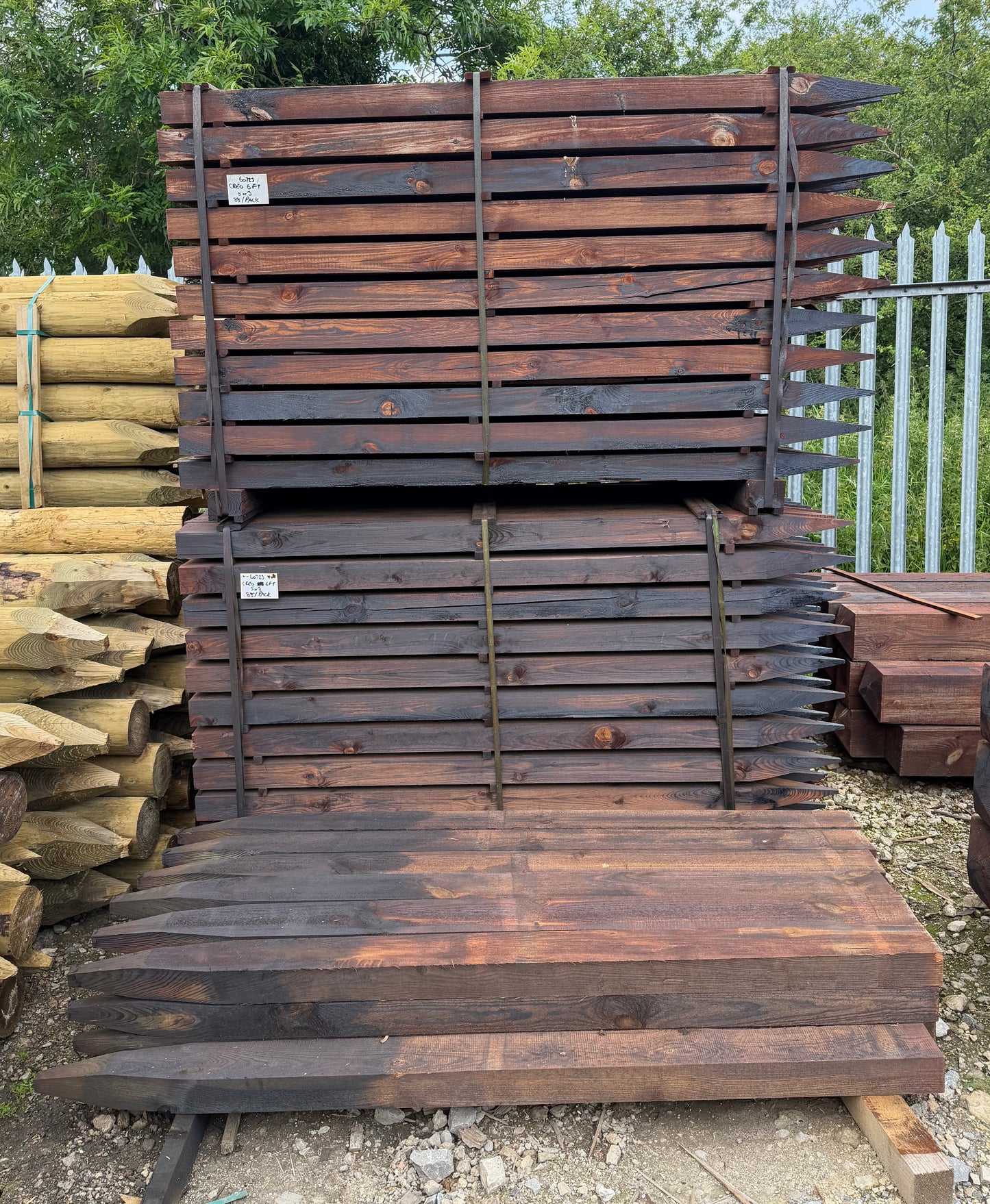 Creosote Fence Post 6ft x 5in x 3in