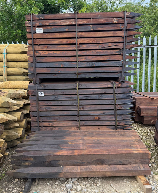 Creosote Fence Post 6ft x 5in x 3in