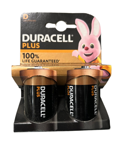 Duracell Plus D2 LR20 Battery 2 Pack