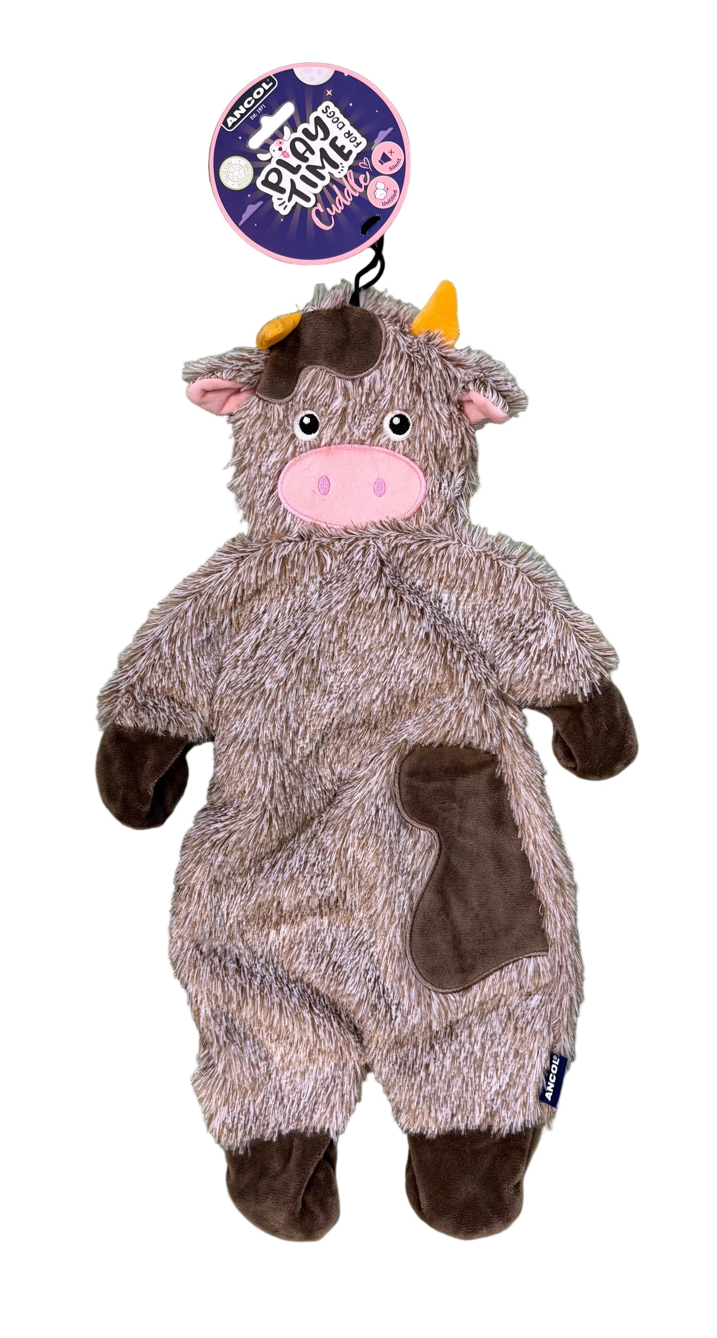 Ancol Plush Time Silent Unfilled Assorted Dog Toy