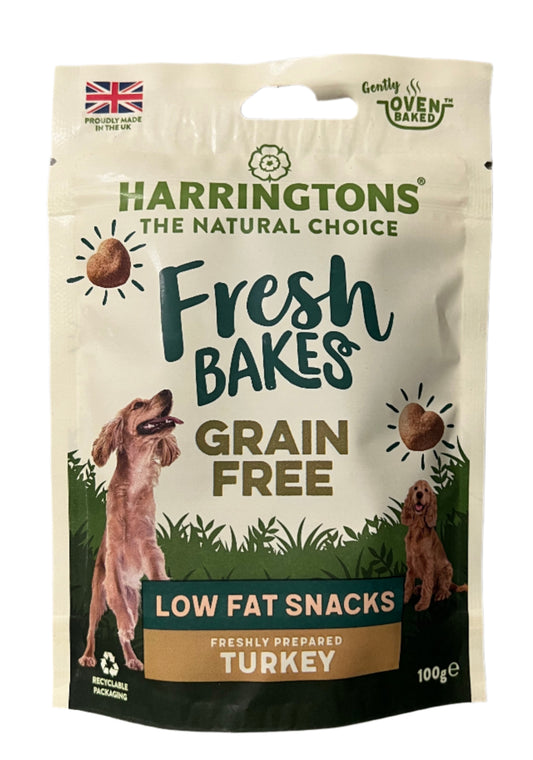 Harringtons Fresh Bakes Grain Free Turkey Low Fat Dog Snacks