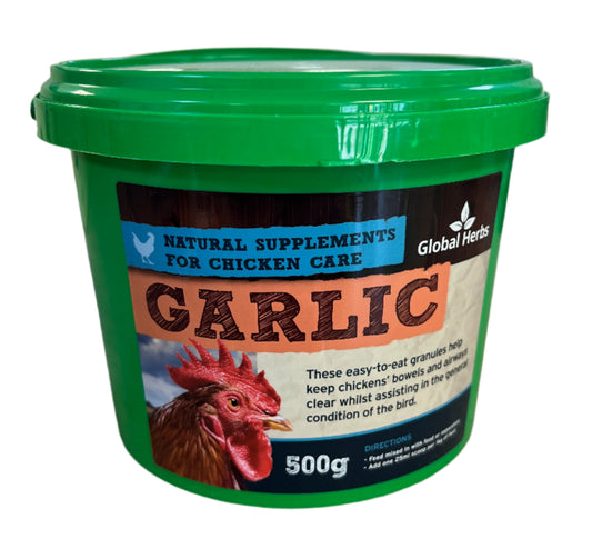 Global Herbs Garlic Natural Supplements For Chickens 500g